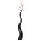 Tall Ceramic Black Animal Horn Floor Vase Elegant for Entryway Dining Living Room Decor Statement Piece with Distinctive Antler-Inspired Design Blending Contemporary Elegance and Nature-Inspired